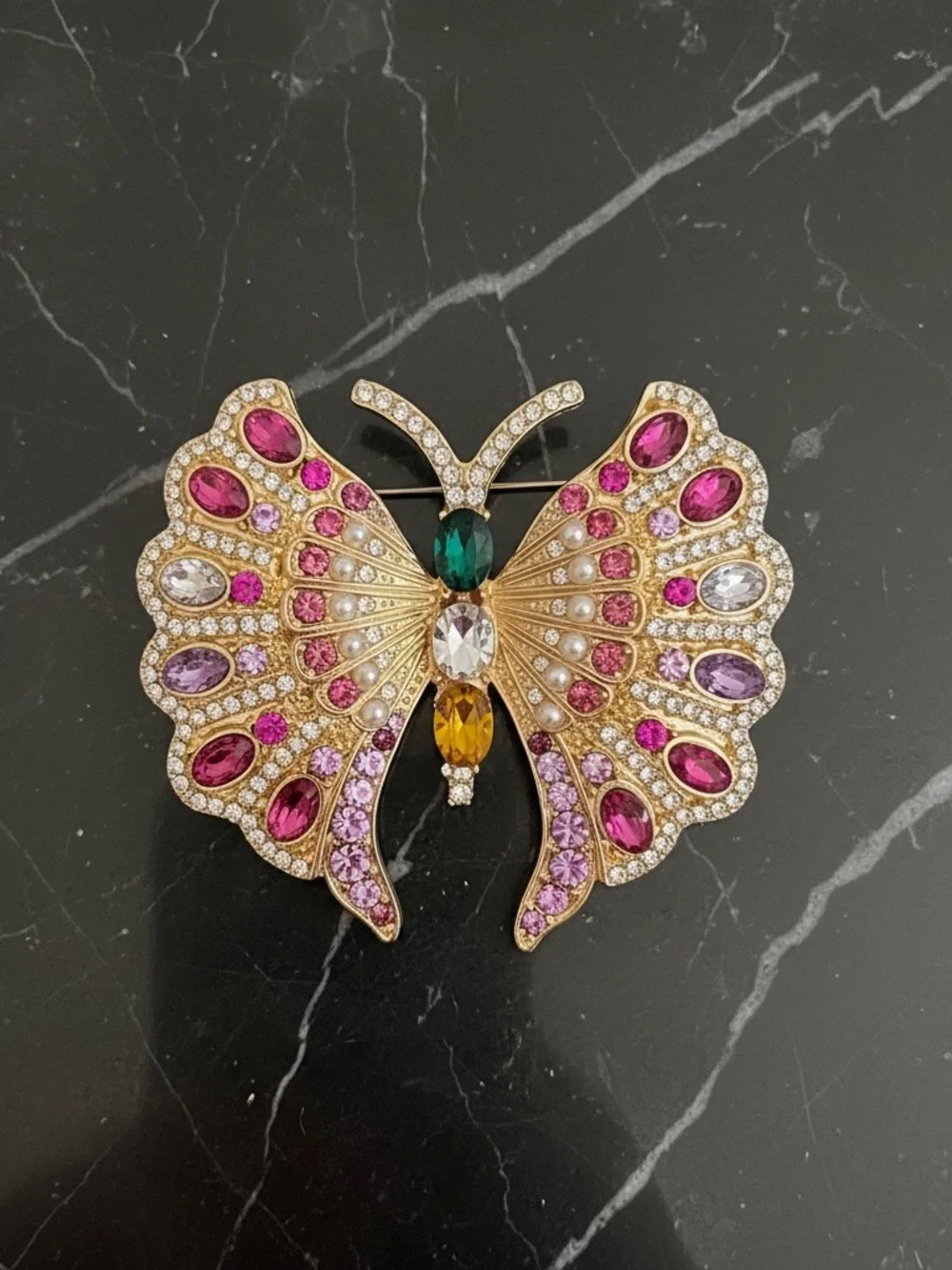 Assorted Women’s Jewelry Brooch Pin - Gold & Multicolor Accents. You get one